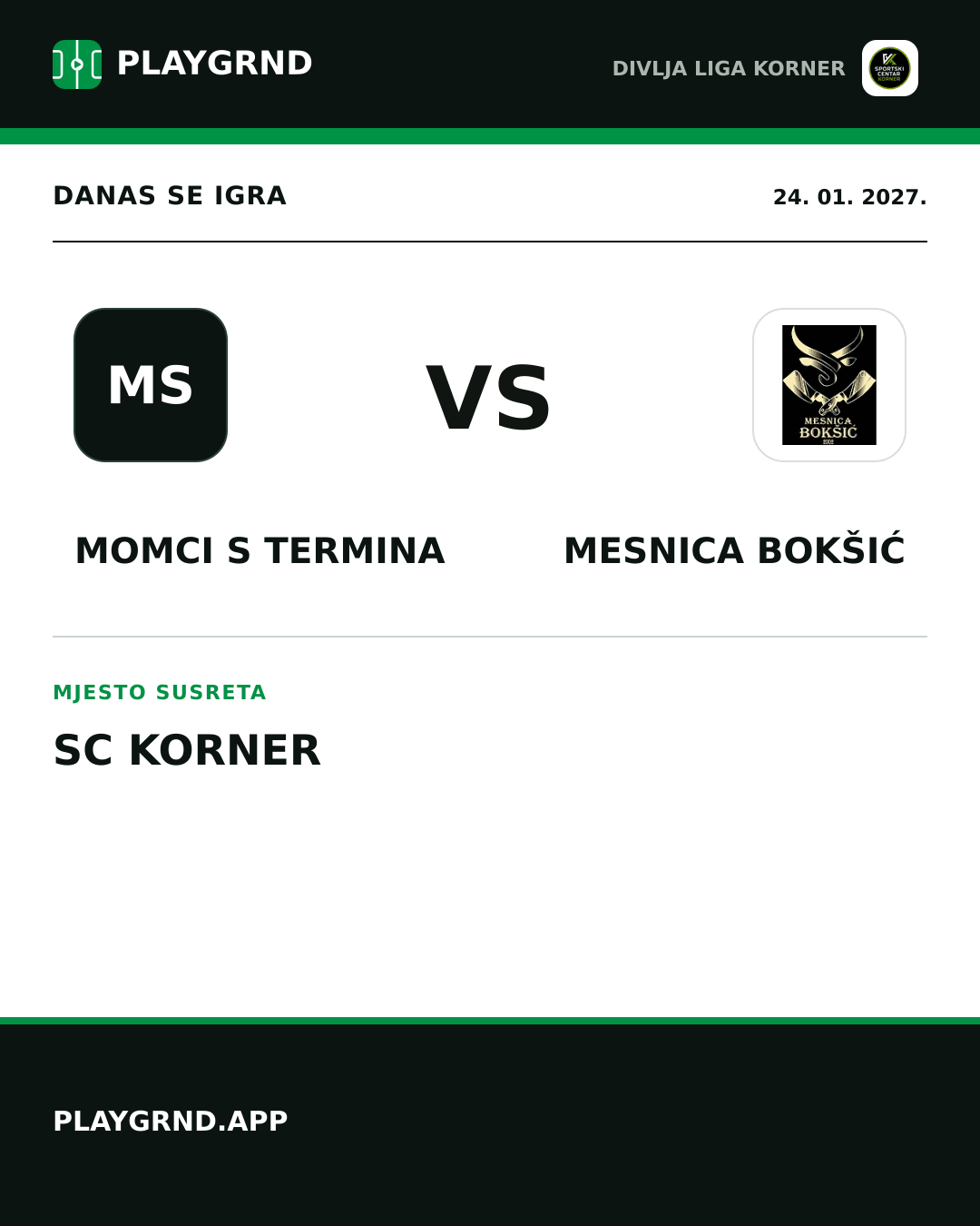 Instagram slika: Momci s termina vs Mesnica Bokšić
