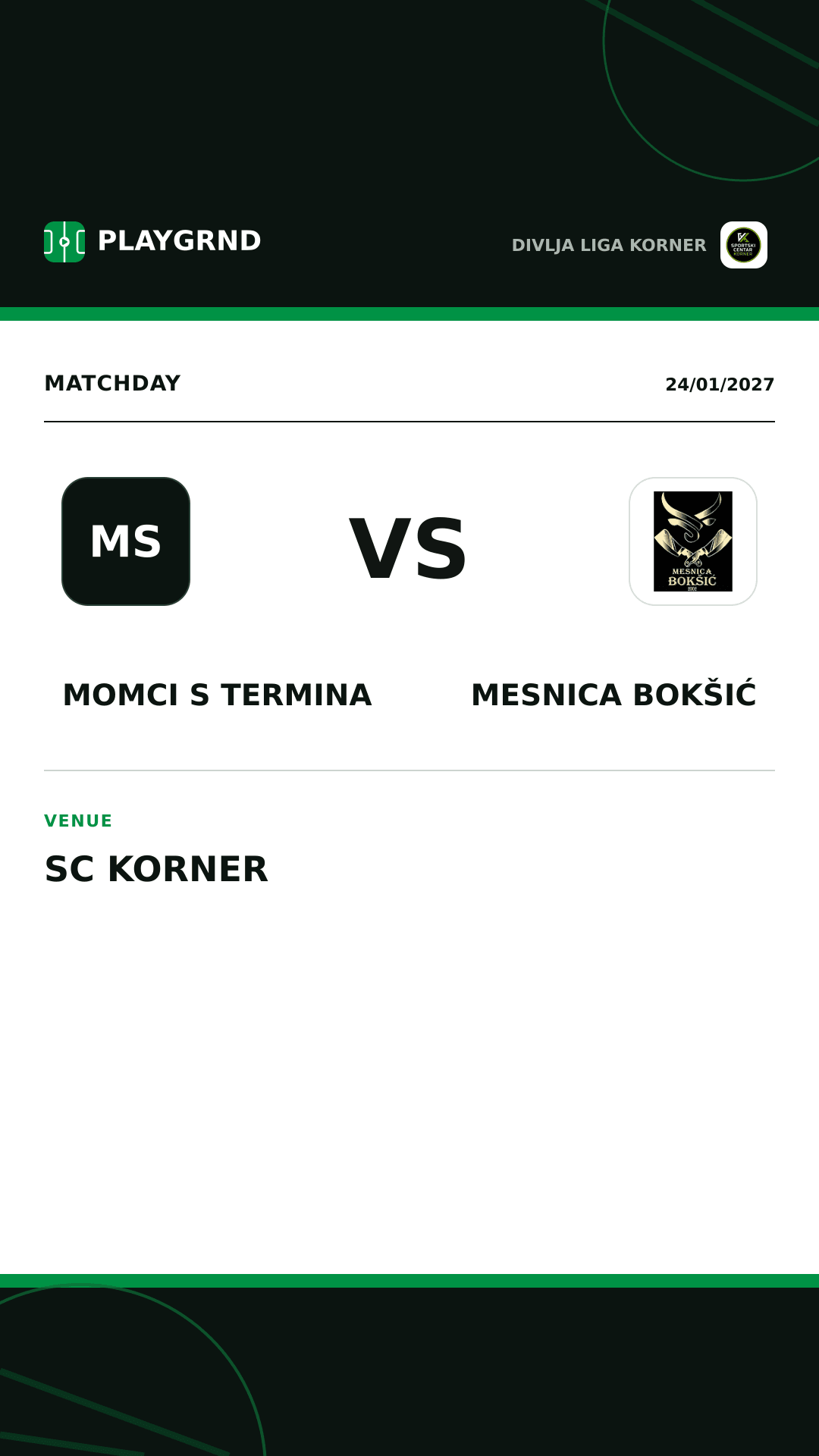 Instagram artwork: Momci s termina vs Mesnica Bokšić