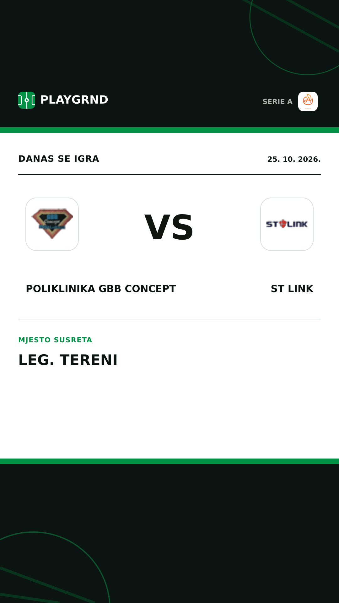Instagram slika: Poliklinika Gbb Concept vs ST Link