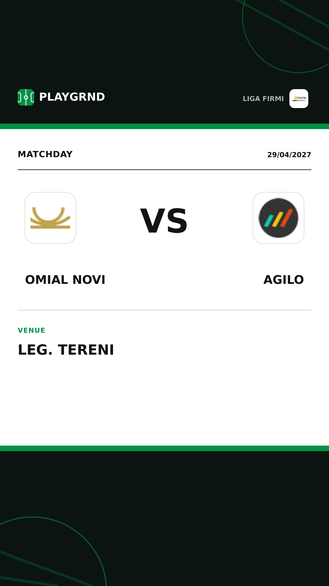 Instagram artwork: Omial Novi vs Agilo