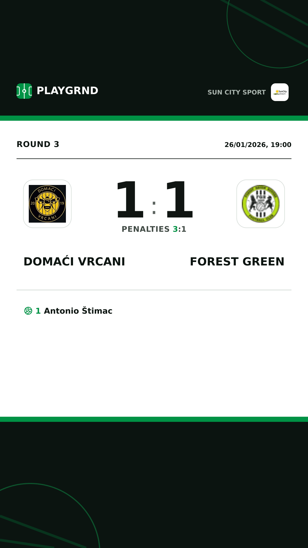 Instagram artwork: Domaći Vrcani 1:1 Forest Green