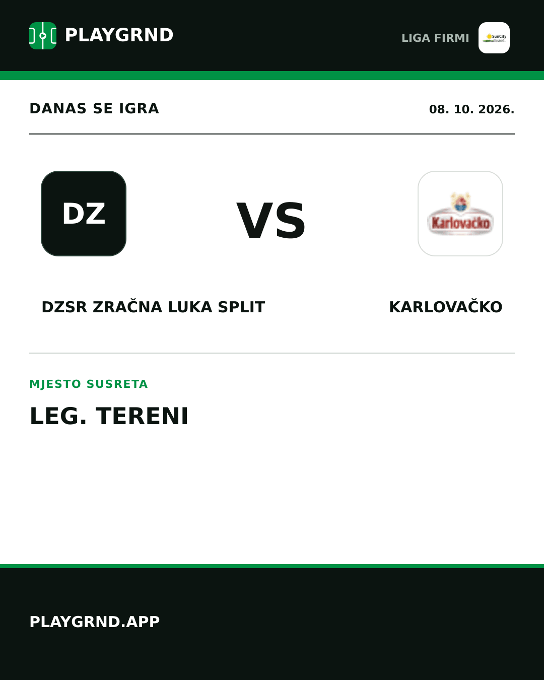 Instagram slika: DZSR Zračna Luka Split vs Karlovačko