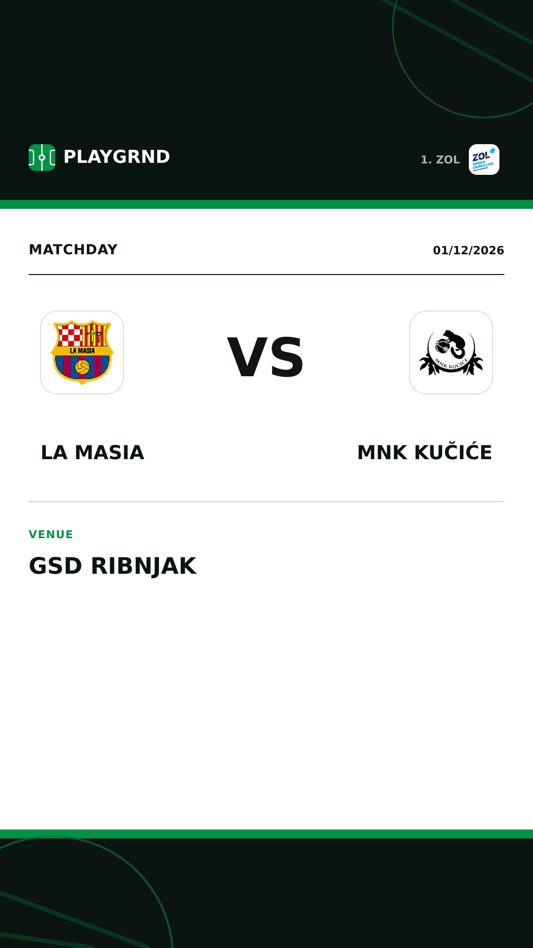 Instagram artwork: La Masia vs MNK Kučiće