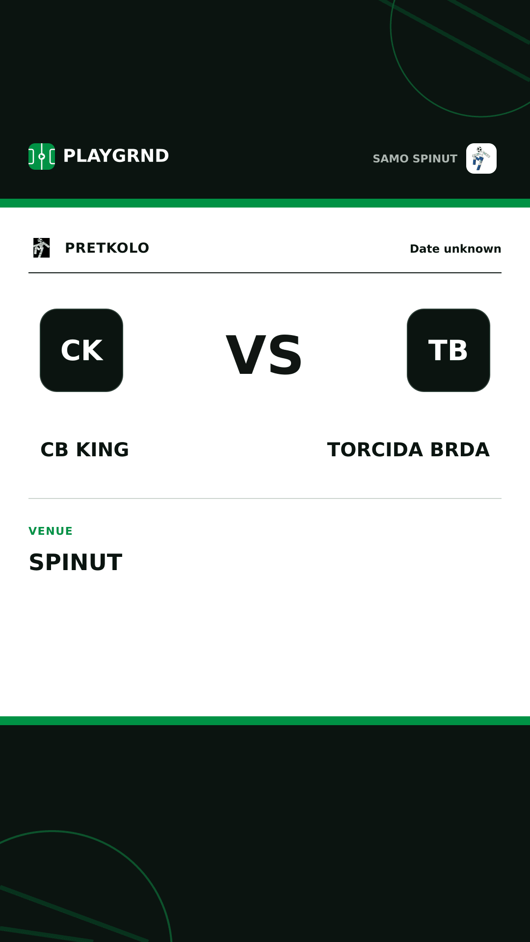 Instagram artwork: CB King vs Torcida Brda