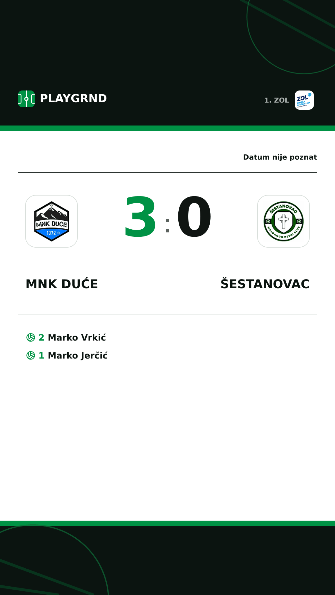Instagram slika: MNK Duće 3:0 Šestanovac
