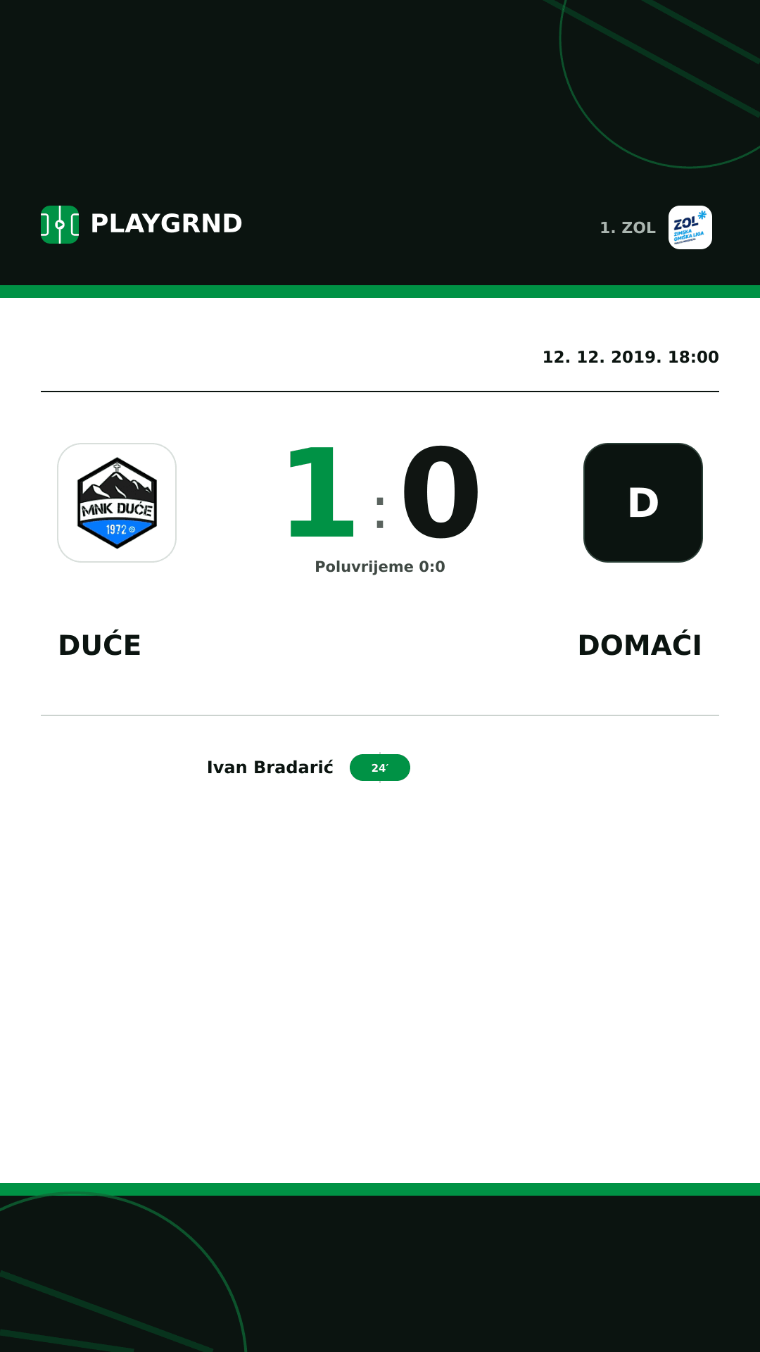 Instagram slika: Duće 1:0 Domaći