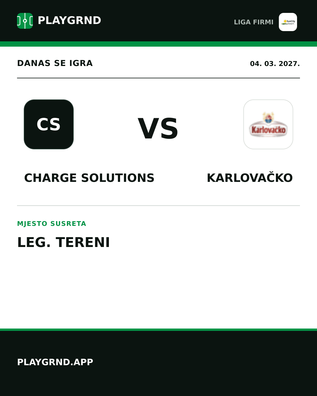 Instagram slika: Charge Solutions vs Karlovačko