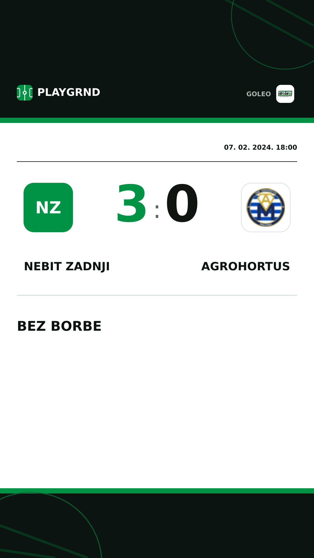 Instagram slika: Nebit zadnji 3:0 Agrohortus