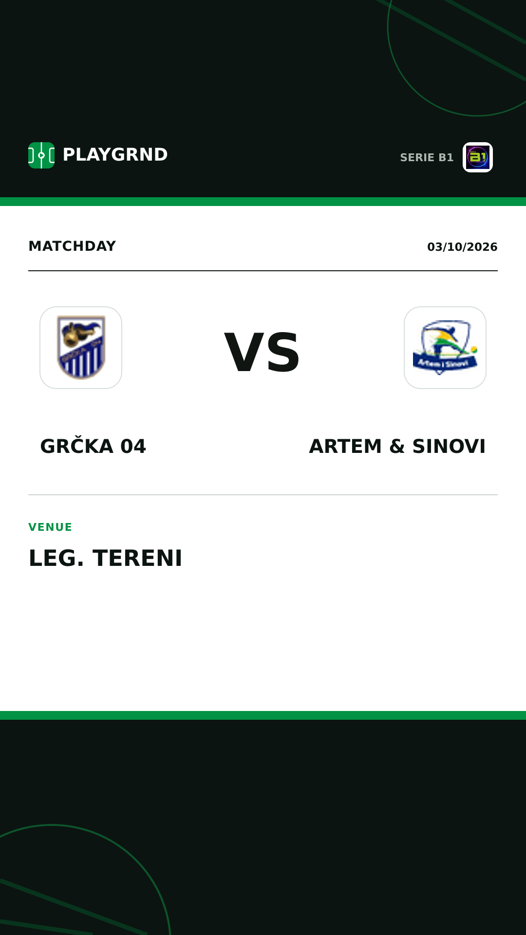 Instagram artwork: Grčka 04 vs Artem & Sinovi