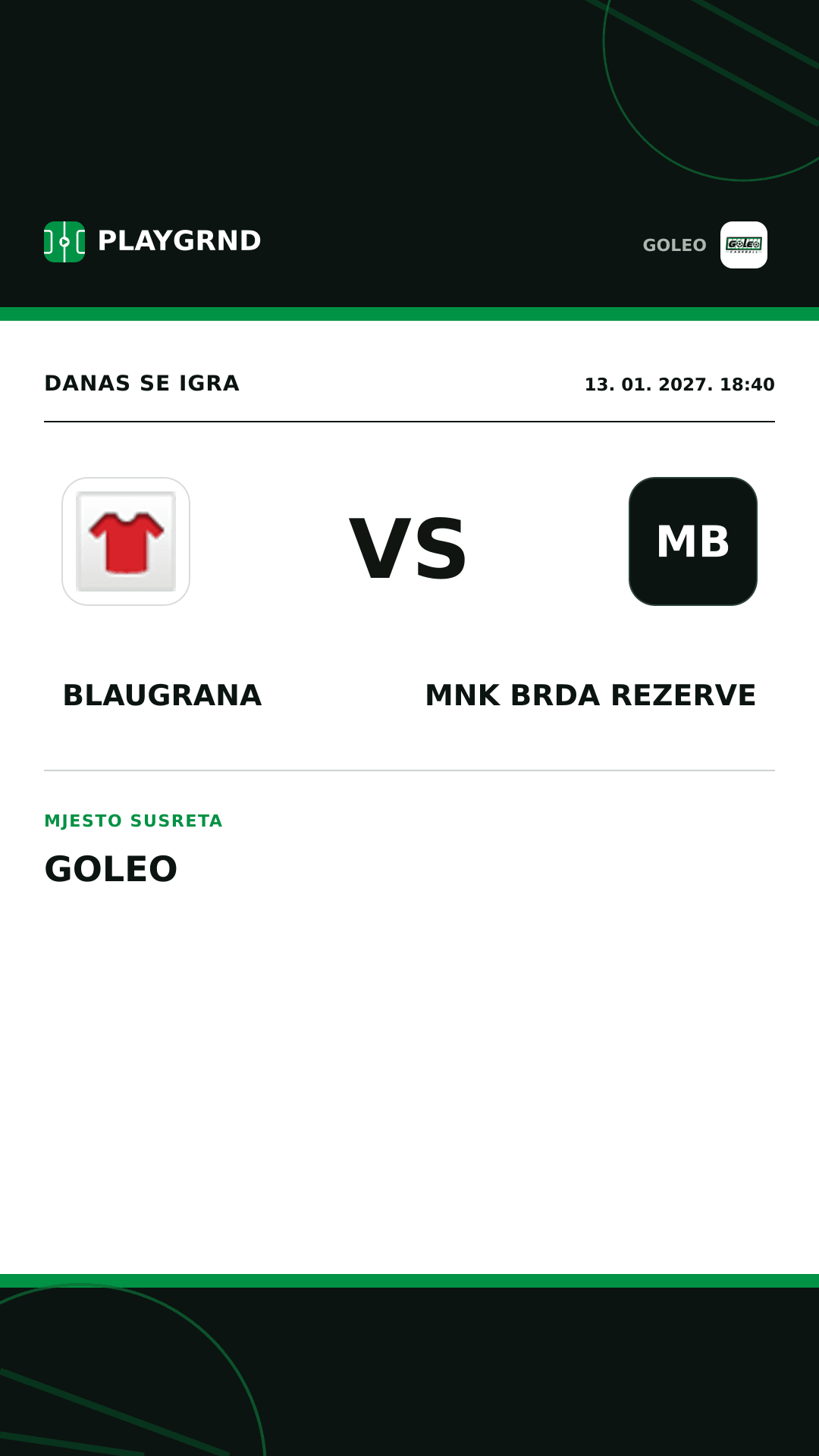 Instagram slika: Blaugrana vs MNK Brda Rezerve