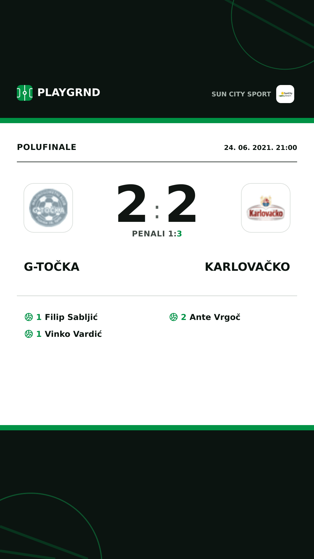 Instagram slika: G-Točka 2:2 Karlovačko
