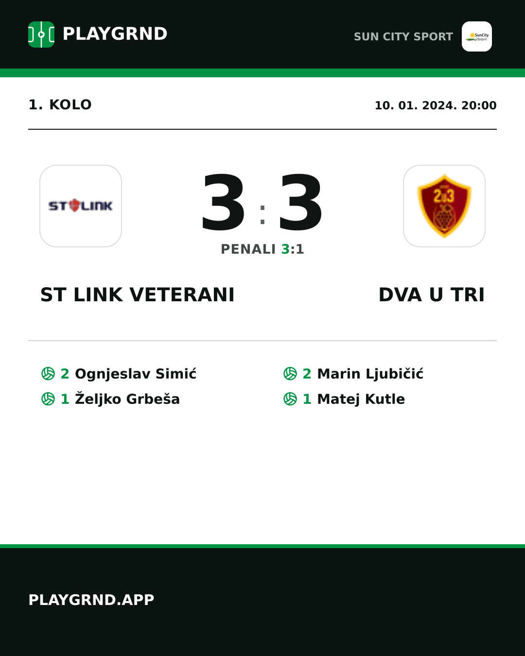 Instagram slika: ST Link Veterani 3:3 Dva U Tri