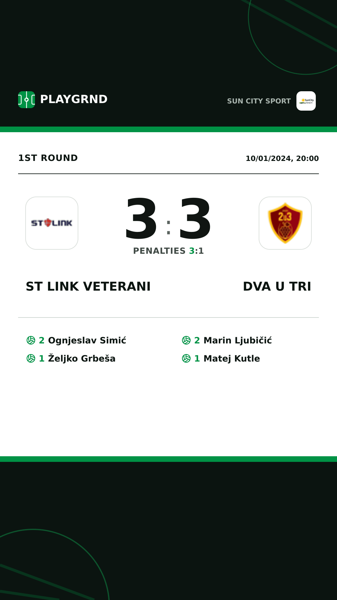 Instagram artwork: ST Link Veterani 3:3 Dva U Tri