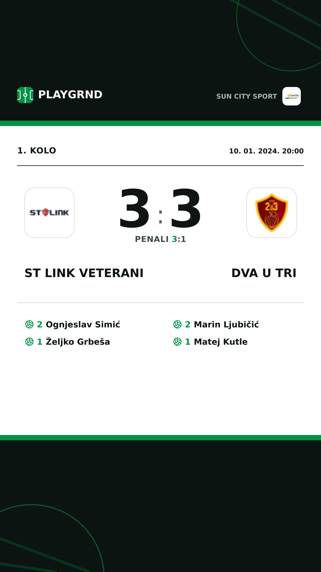 Instagram slika: ST Link Veterani 3:3 Dva U Tri