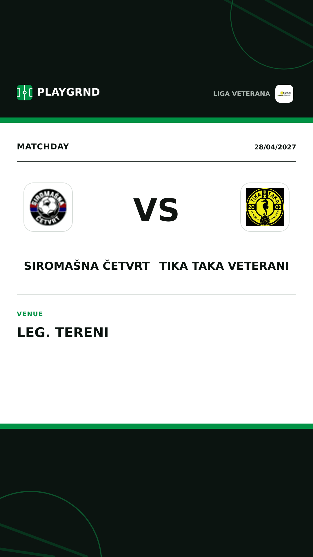 Instagram artwork: Siromašna Četvrt vs Tika Taka Veterani