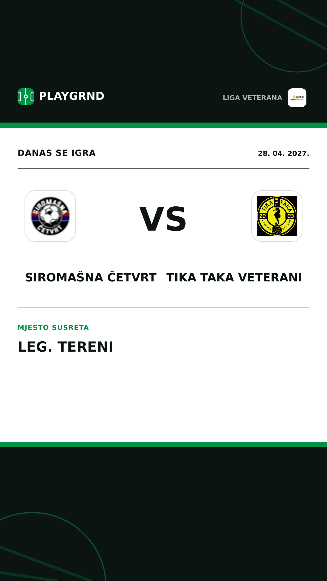 Instagram slika: Siromašna Četvrt vs Tika Taka Veterani