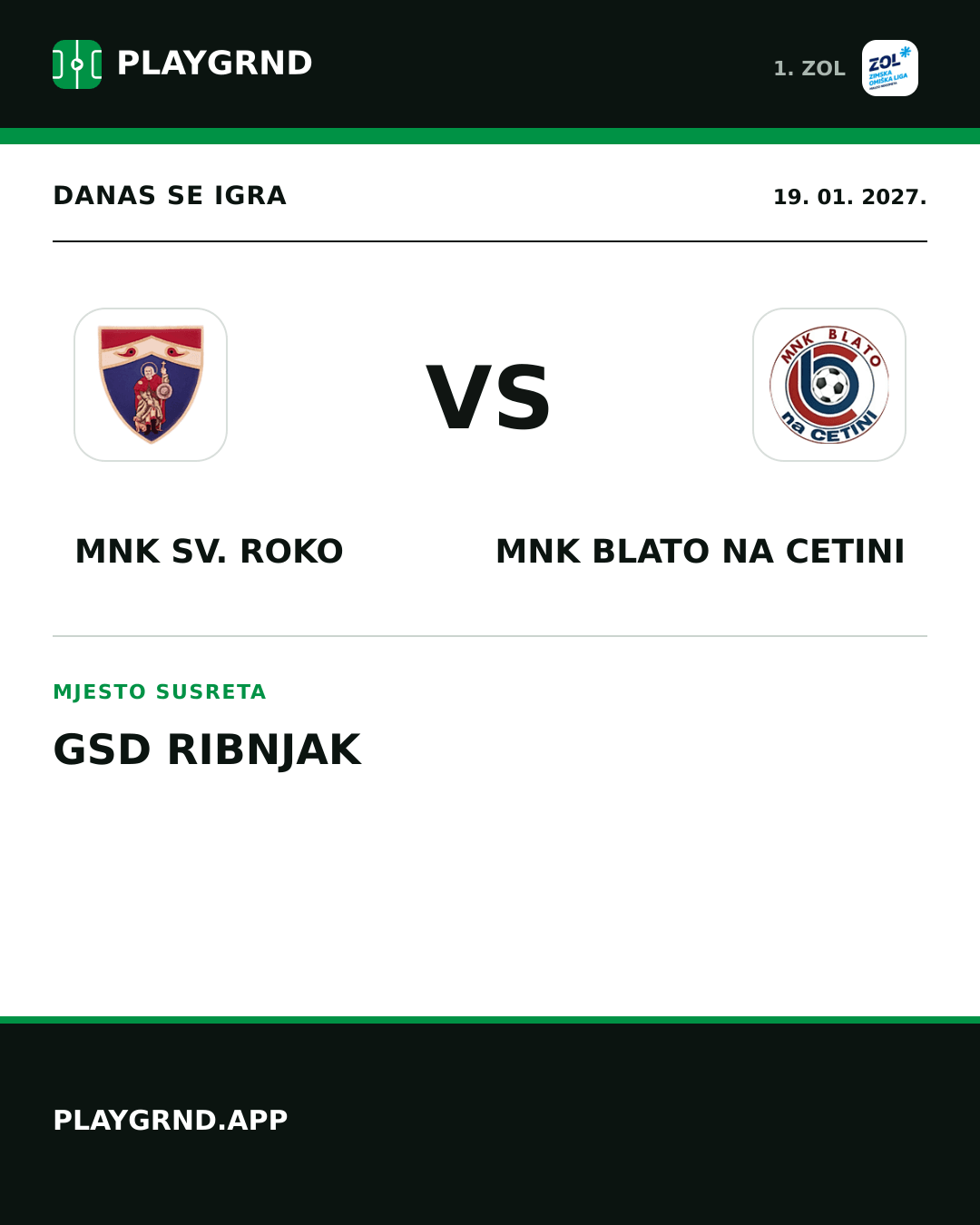 Instagram slika: MNK Sv. Roko vs MNK Blato na Cetini