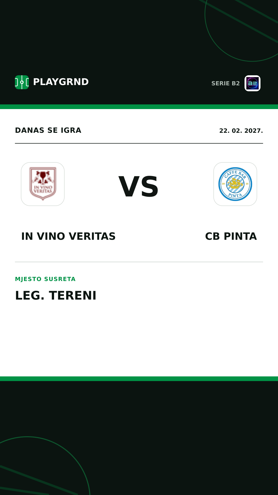 Instagram slika: IN Vino Veritas vs CB Pinta