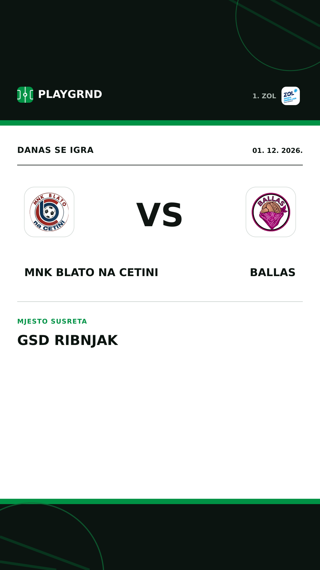 Instagram slika: MNK Blato na Cetini vs Ballas