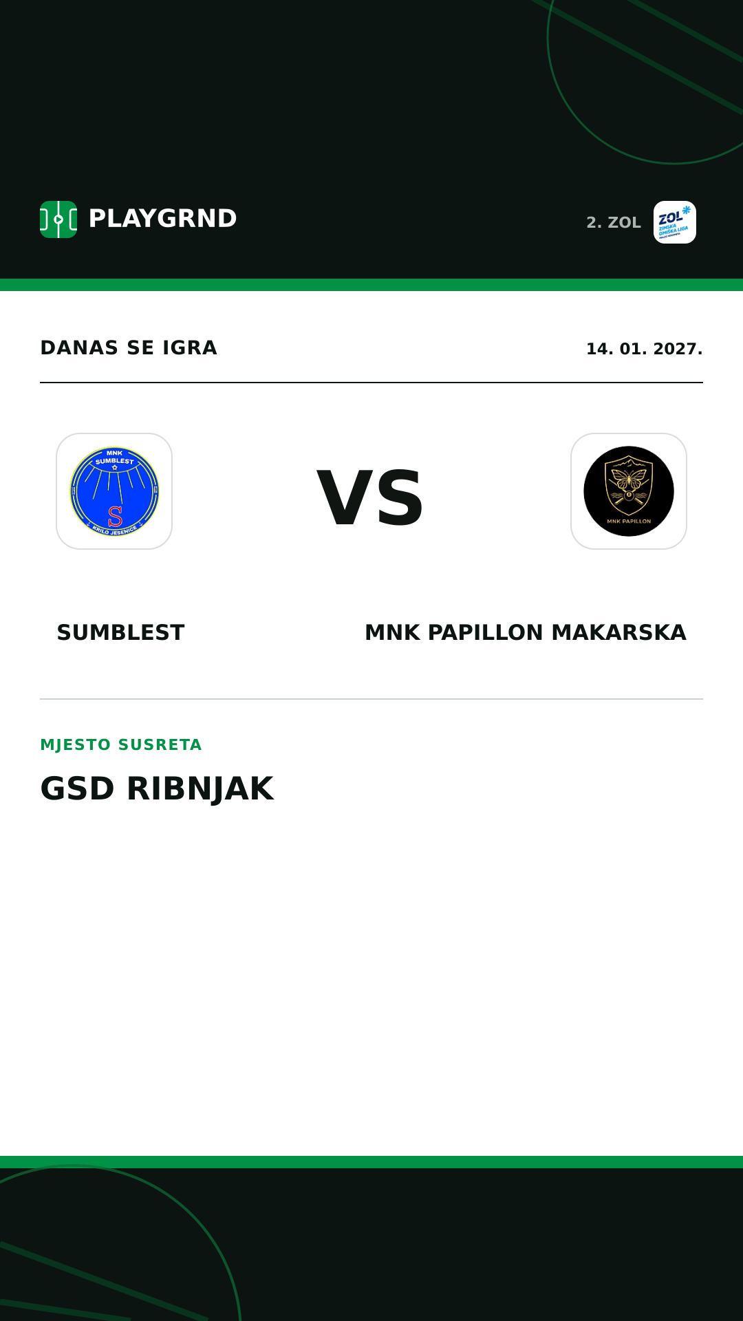Instagram slika: Sumblest vs MNK Papillon Makarska