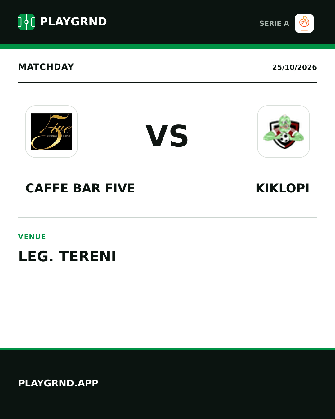 Instagram artwork: Caffe Bar Five vs Kiklopi