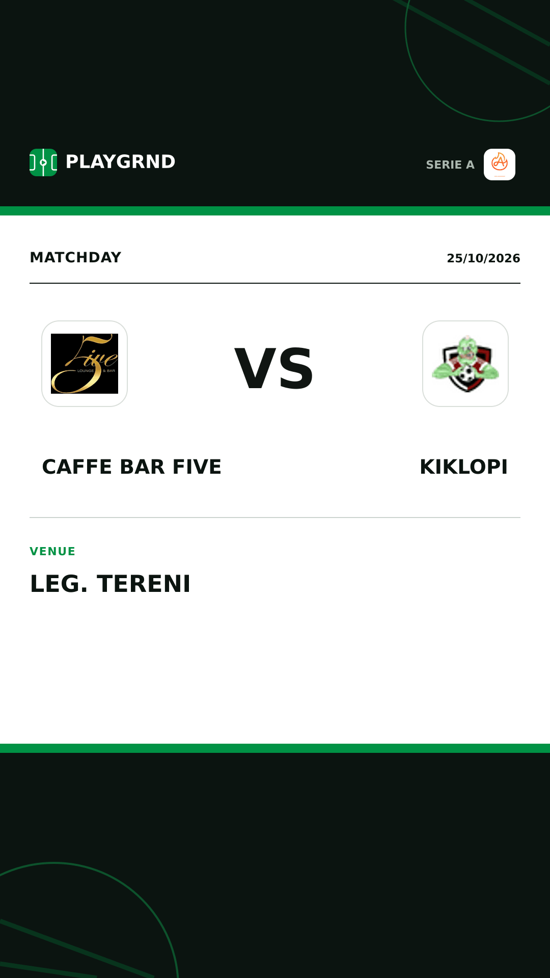 Instagram artwork: Caffe Bar Five vs Kiklopi