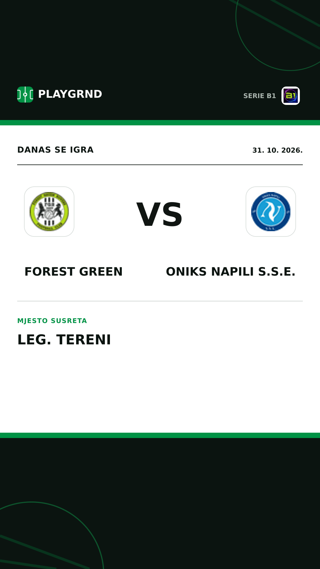Instagram slika: Forest Green vs Oniks Napili S.S.E.