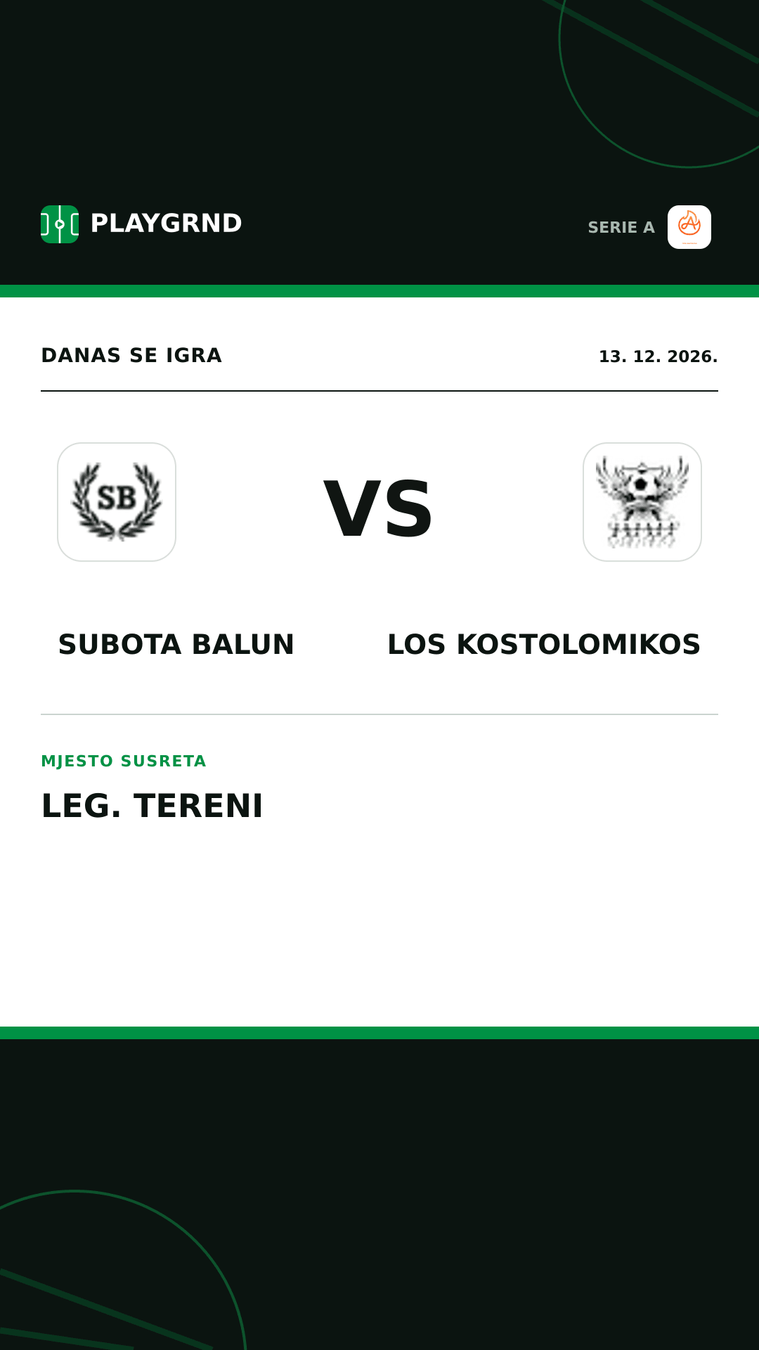 Instagram slika: Subota Balun vs Los Kostolomikos
