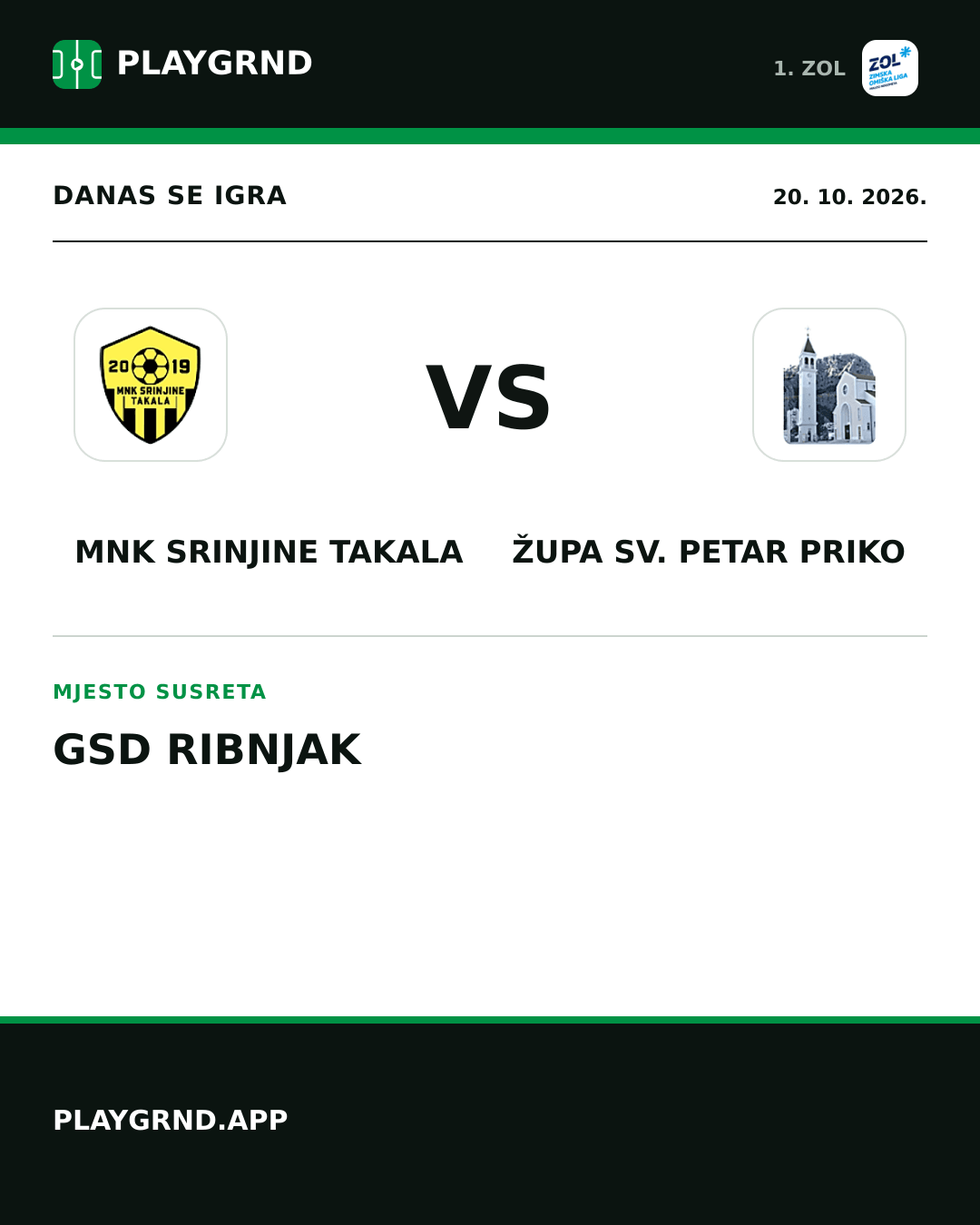 Instagram slika: MNK Srinjine Takala vs Župa Sv. Petar Priko
