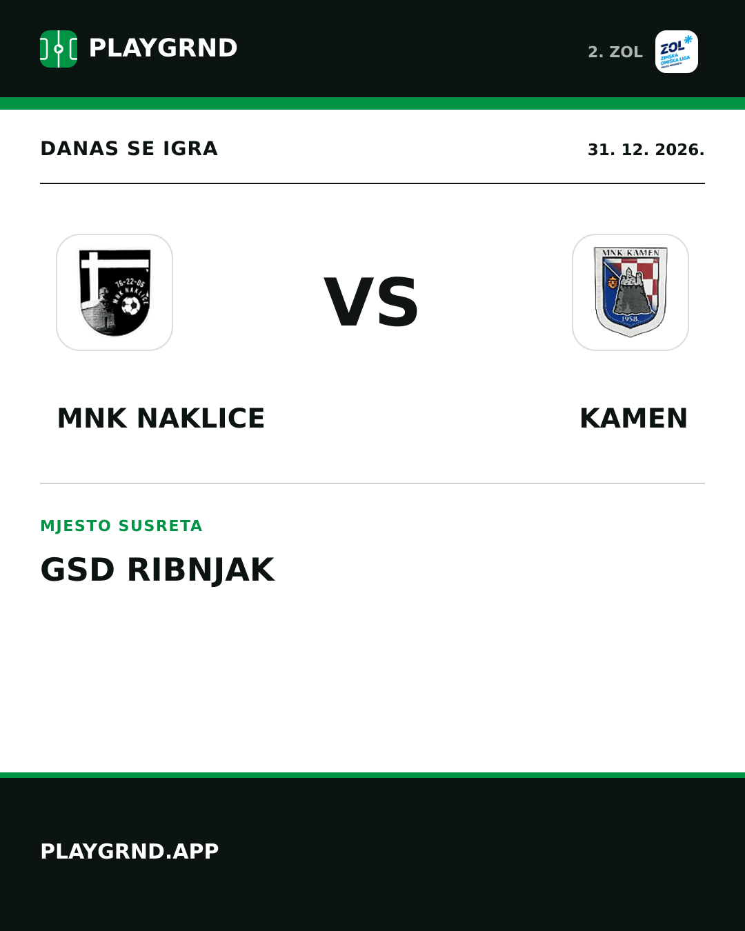 Instagram slika: MNK Naklice vs Kamen