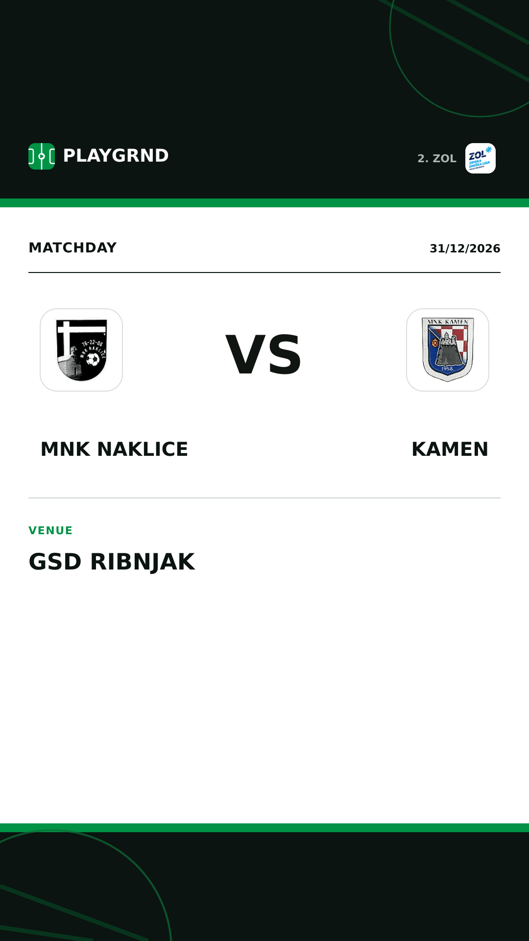 Instagram artwork: MNK Naklice vs Kamen