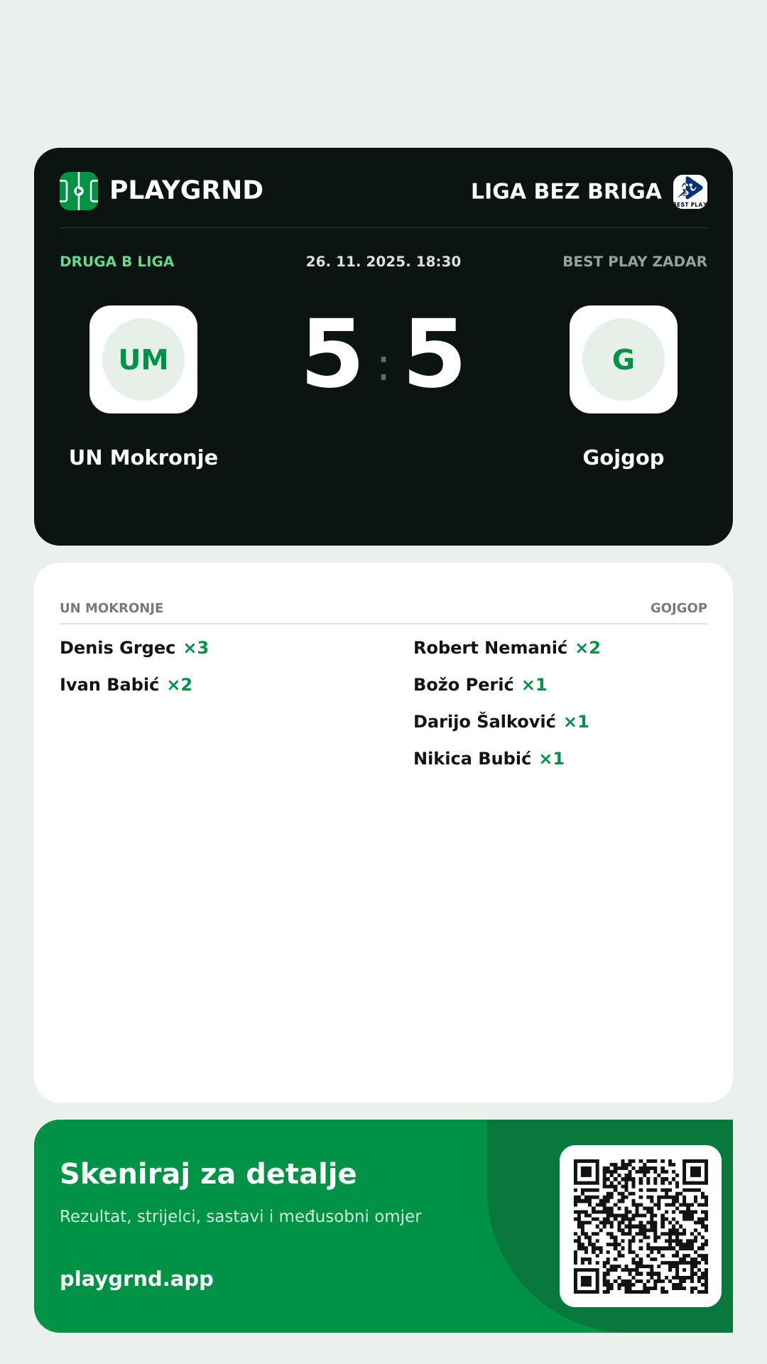 Story slika: UN Mokronje 5:5 Gojgop