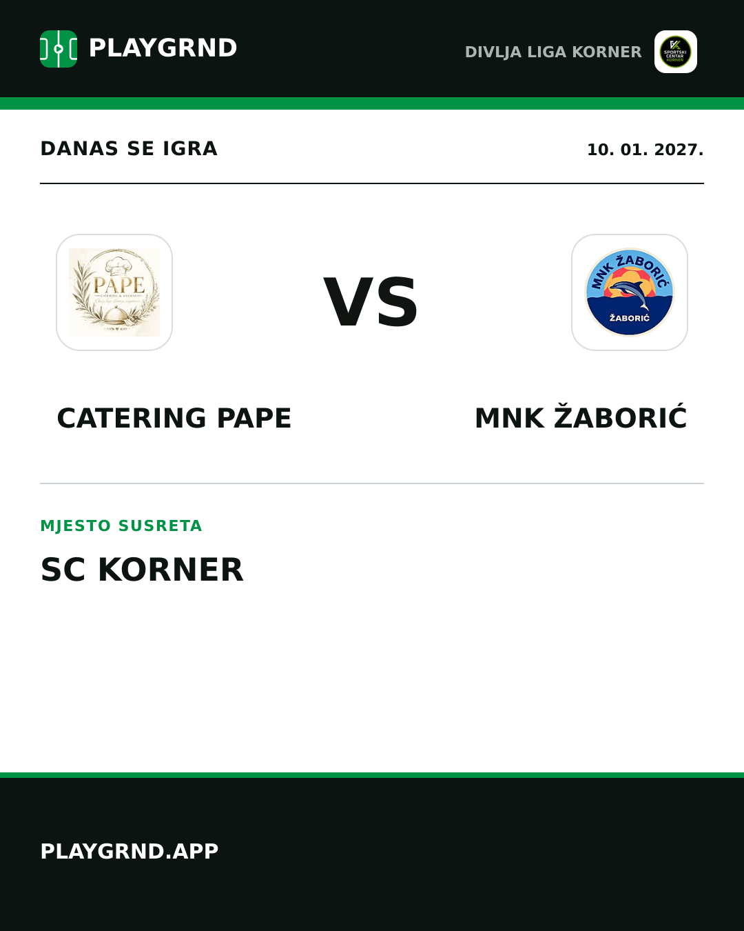 Instagram slika: Catering Pape vs MNK Žaborić