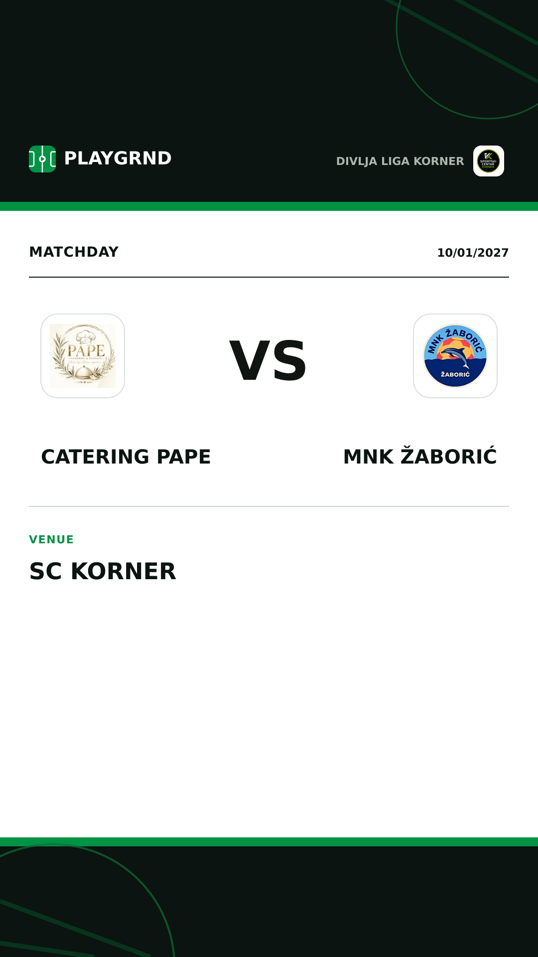 Instagram artwork: Catering Pape vs MNK Žaborić