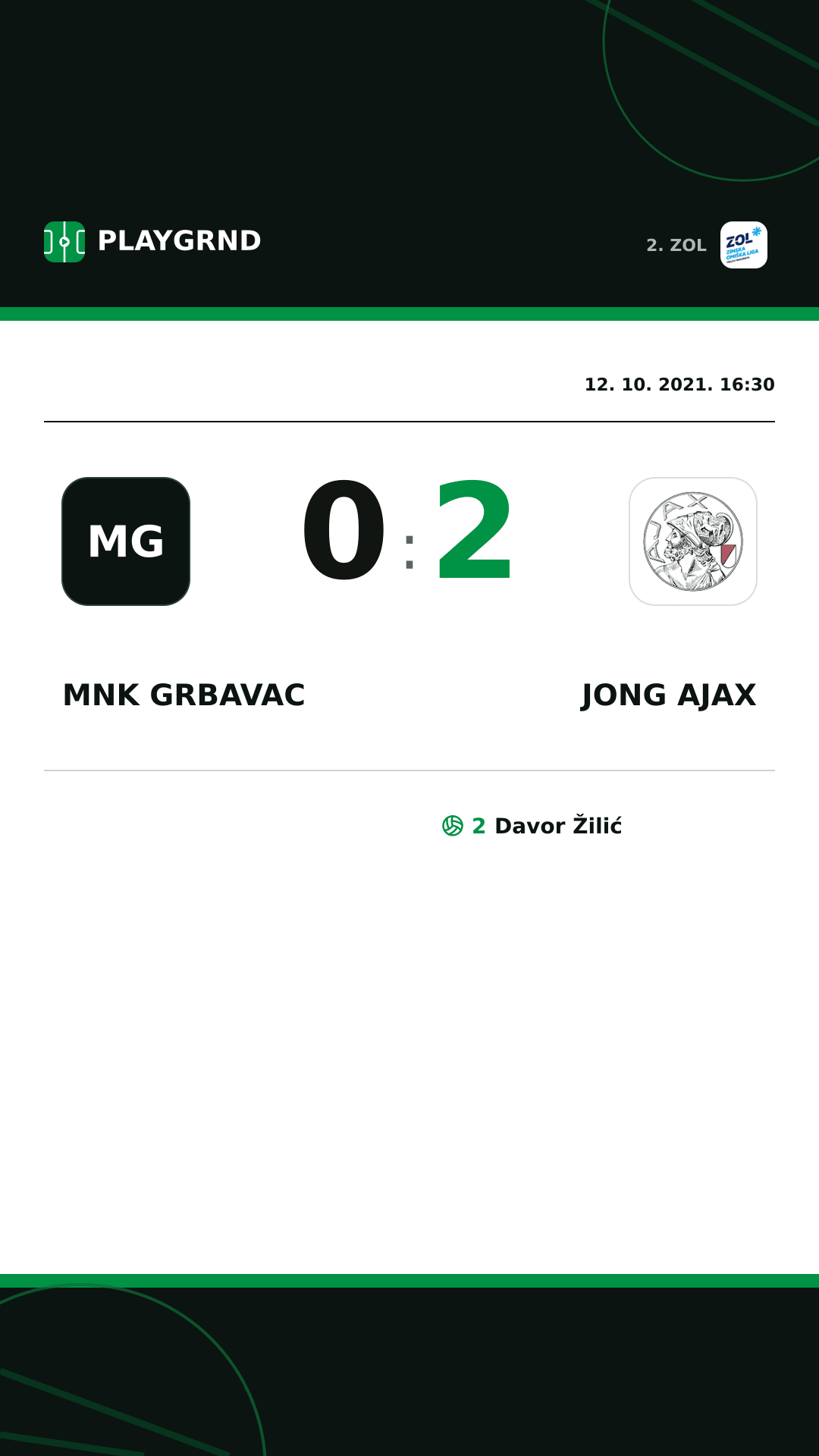 Instagram slika: MNK Grbavac 0:2 Jong Ajax