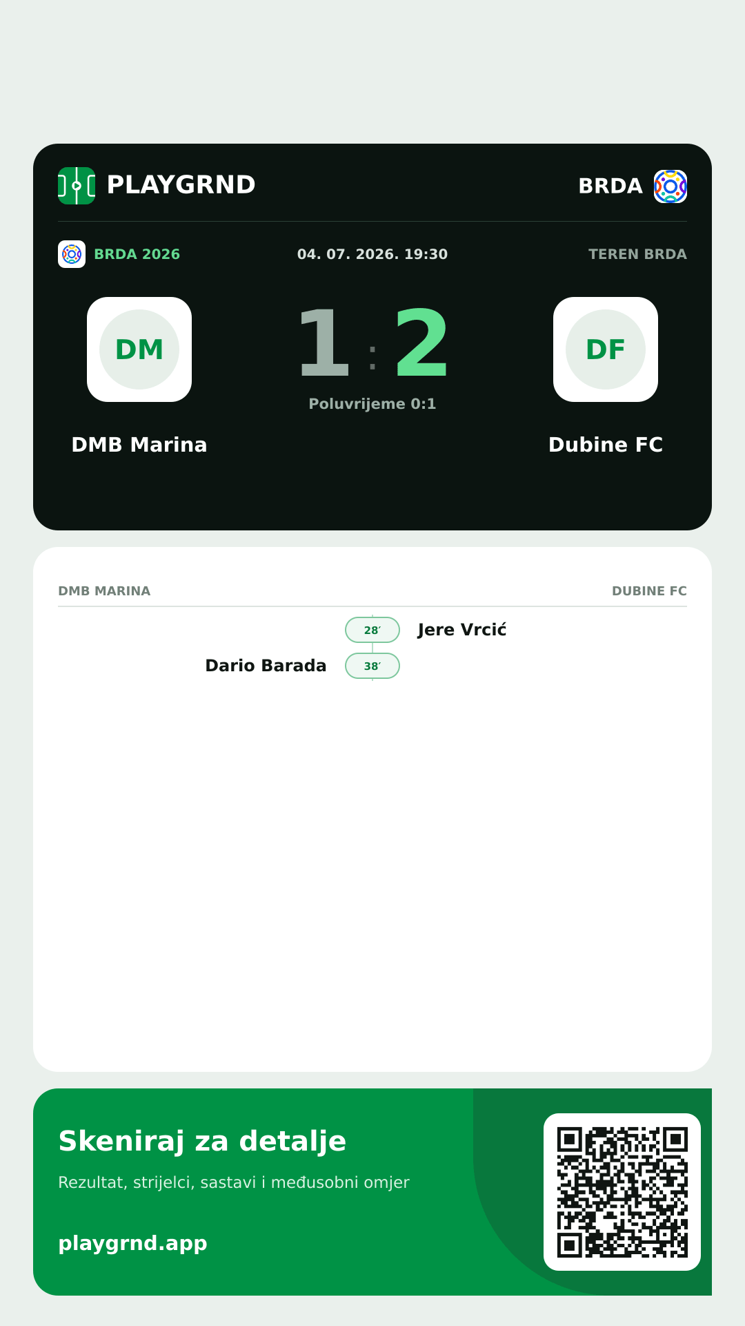 Story slika: DMB Marina 1:2 Dubine FC