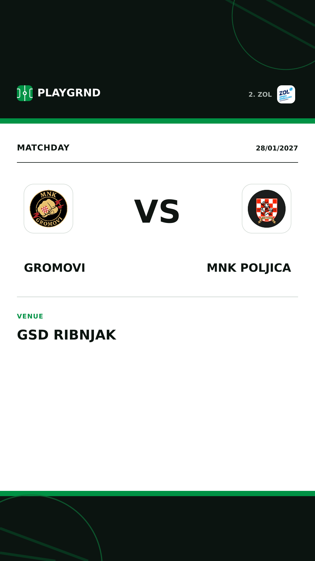 Instagram artwork: Gromovi vs MNK Poljica