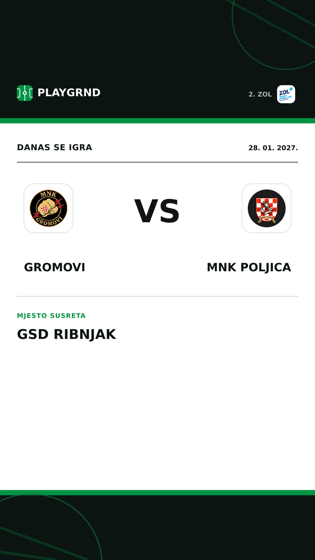 Instagram slika: Gromovi vs MNK Poljica