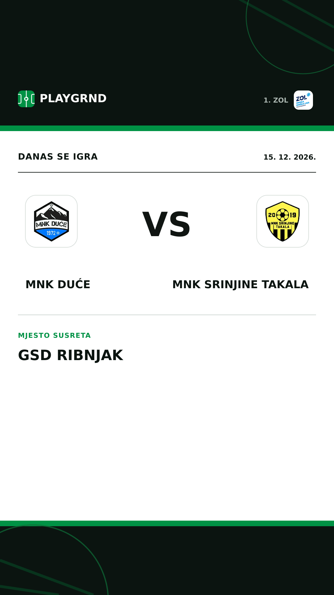 Instagram slika: MNK Duće vs MNK Srinjine Takala