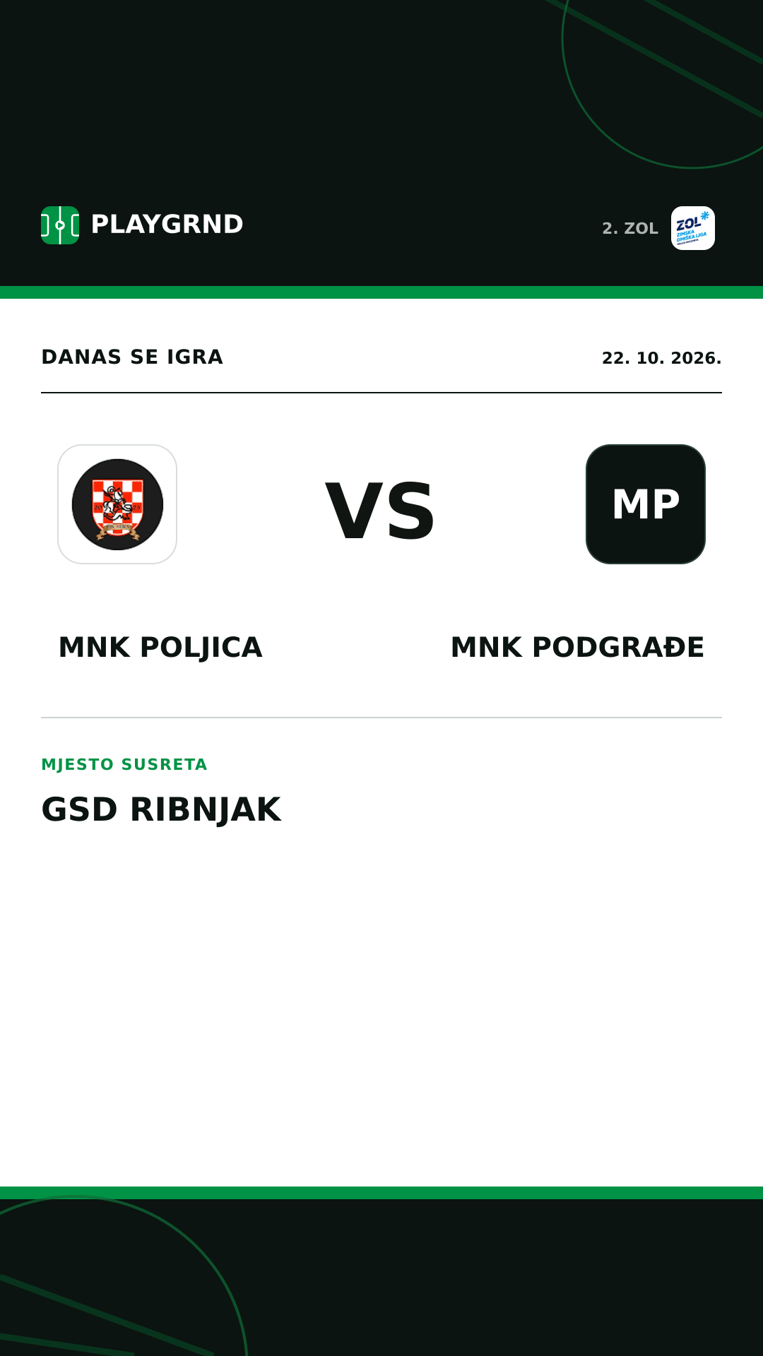 Instagram slika: MNK Poljica vs MNK Podgrađe