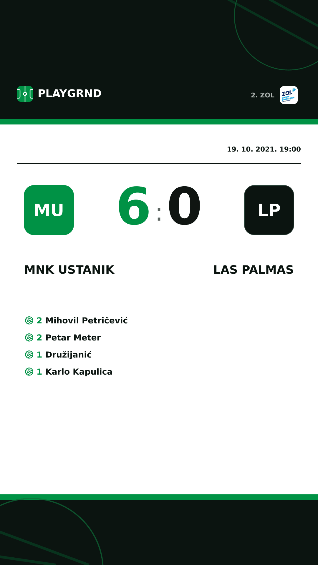 Instagram slika: MNK Ustanik 6:0 Las Palmas