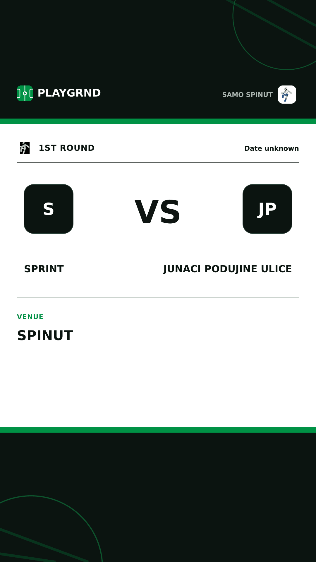 Instagram artwork: Sprint vs Junaci Podujine Ulice