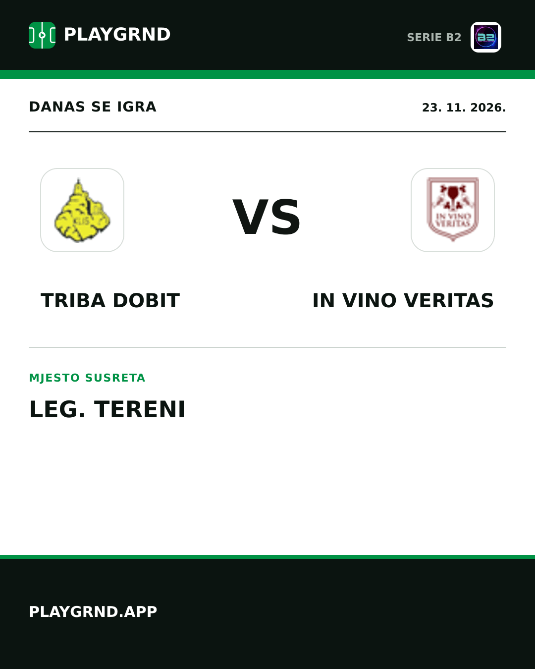 Instagram slika: Triba Dobit vs IN Vino Veritas