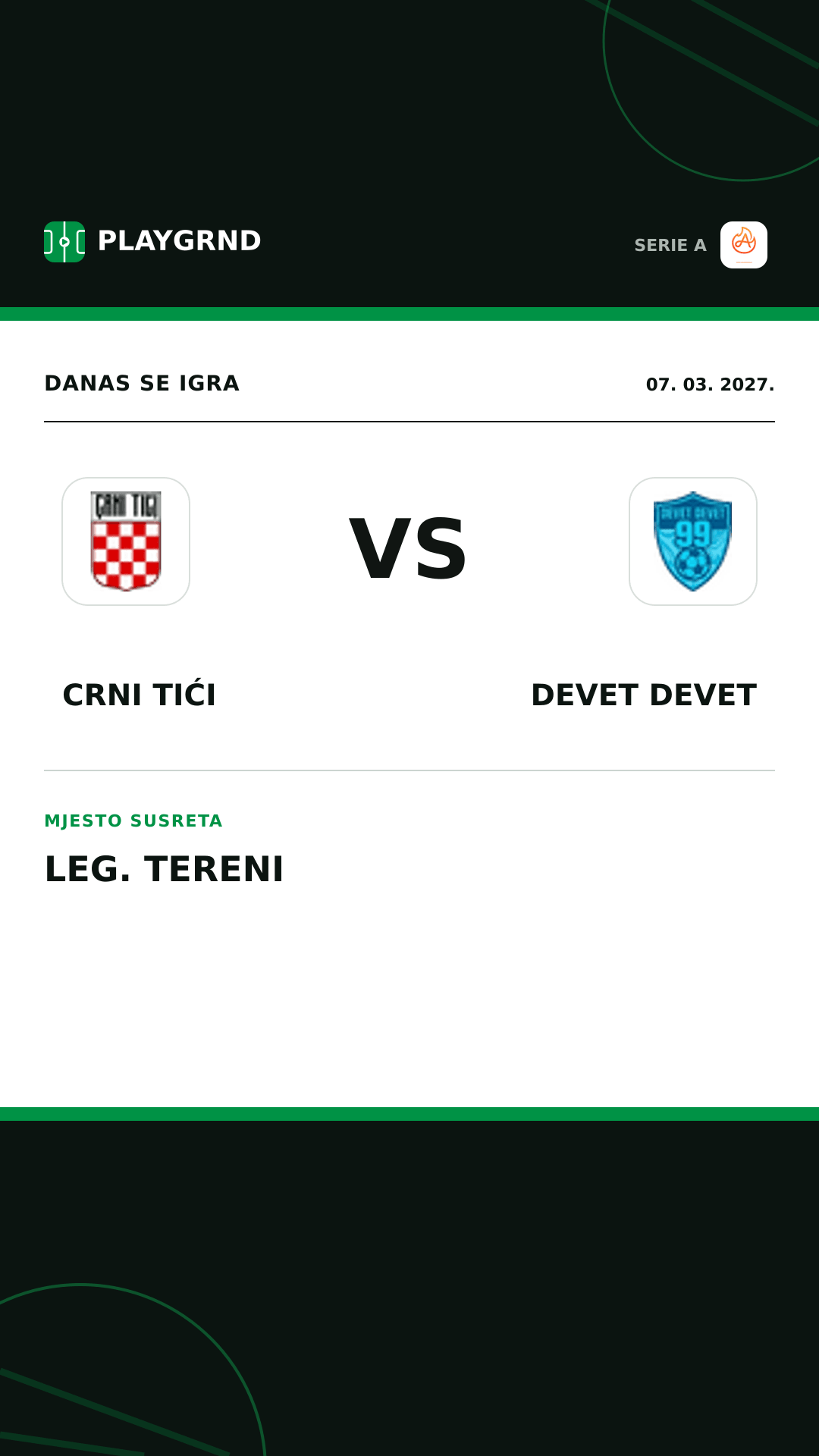 Instagram slika: Crni Tići vs Devet Devet