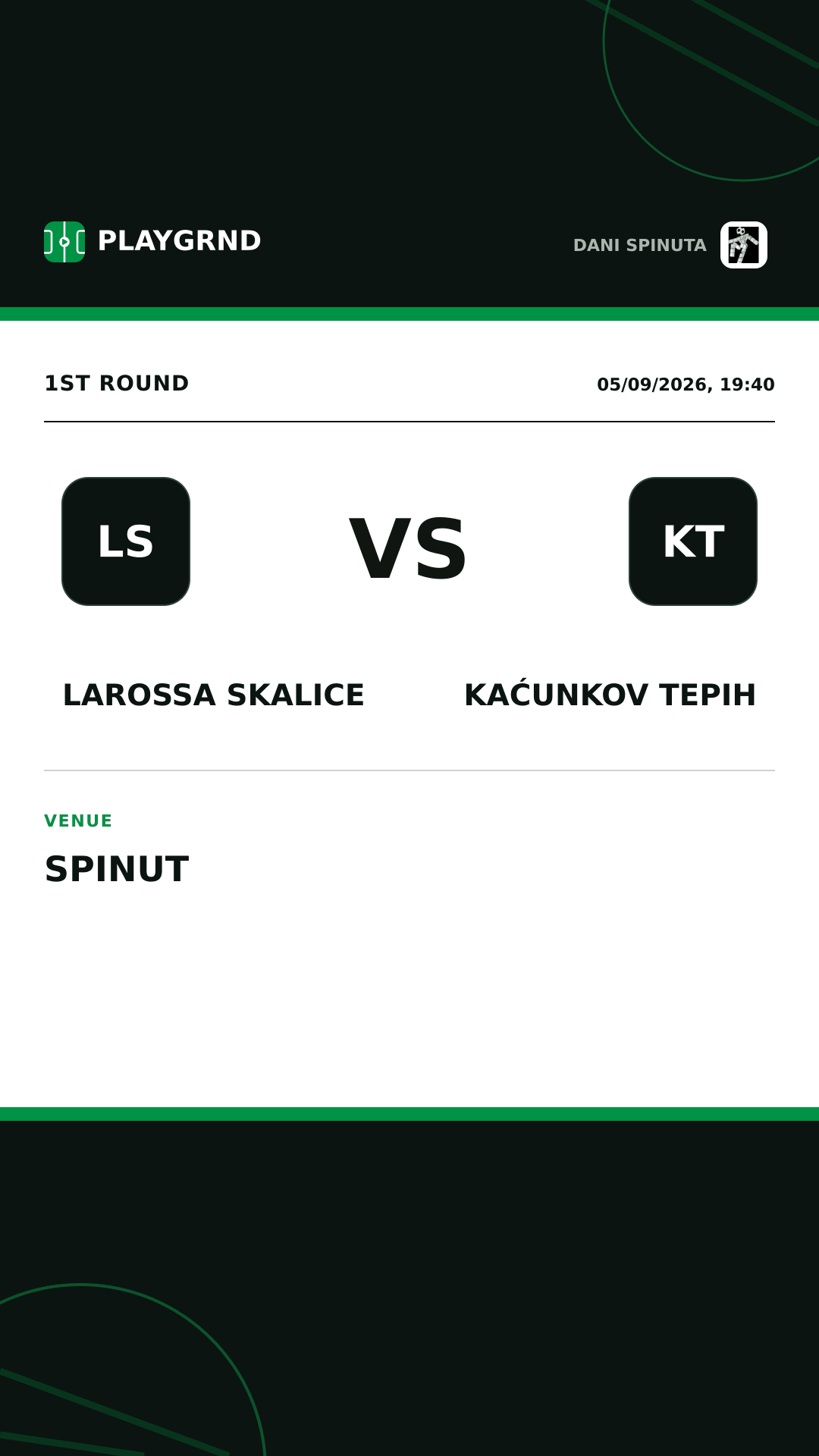 Instagram artwork: LaRossa Skalice vs Kaćunkov tepih