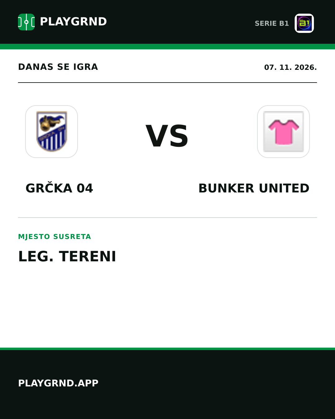 Instagram slika: Grčka 04 vs Bunker United