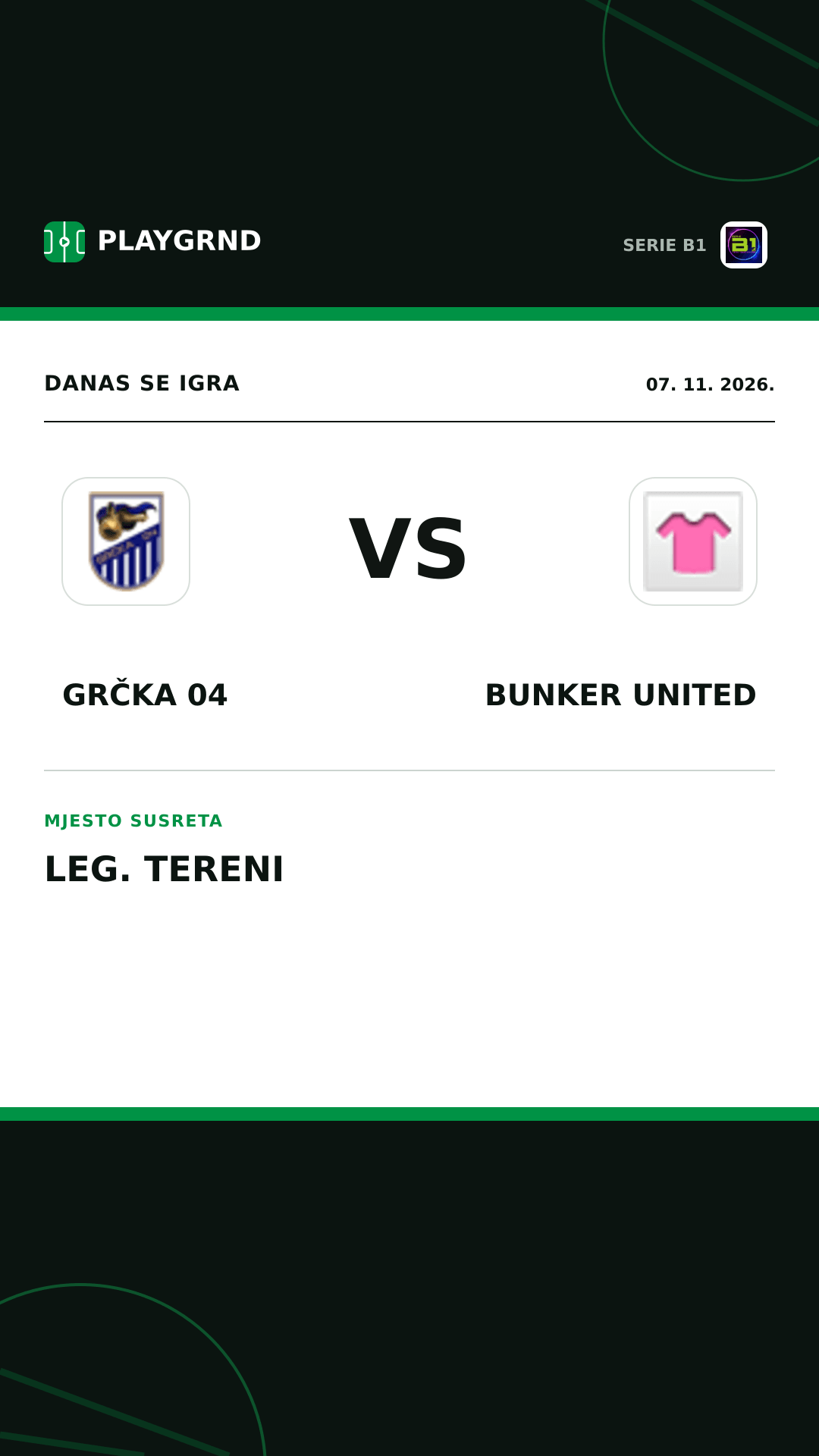 Instagram slika: Grčka 04 vs Bunker United