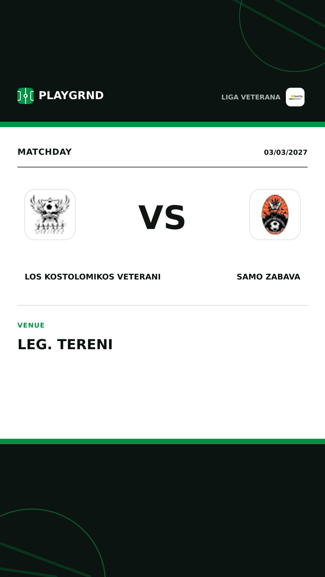 Instagram artwork: Los Kostolomikos Veterani vs Samo Zabava