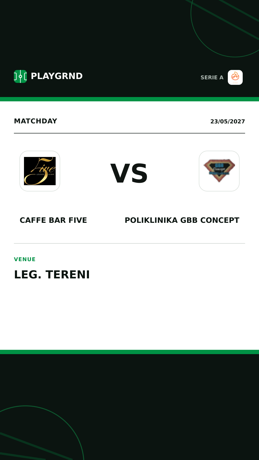 Instagram artwork: Caffe Bar Five vs Poliklinika Gbb Concept