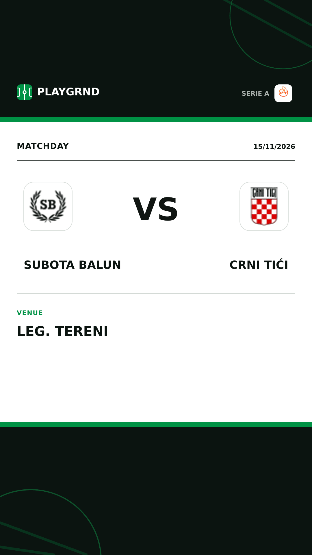 Instagram artwork: Subota Balun vs Crni Tići